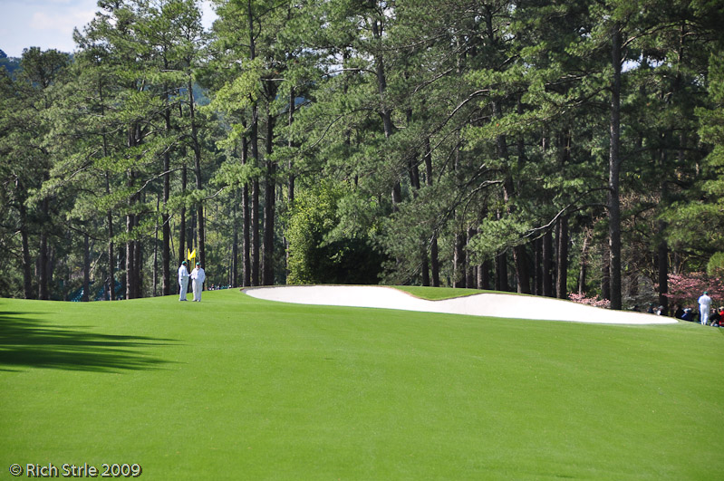 The landing area for the second shot on the number 2 hole.