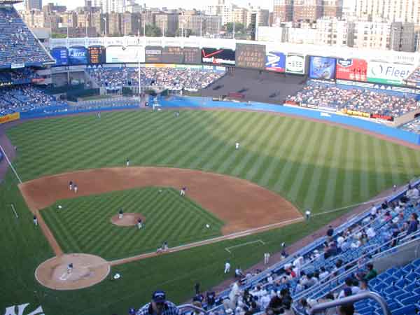 This is the view from our seats high above home plate -- $60 each on ebay!