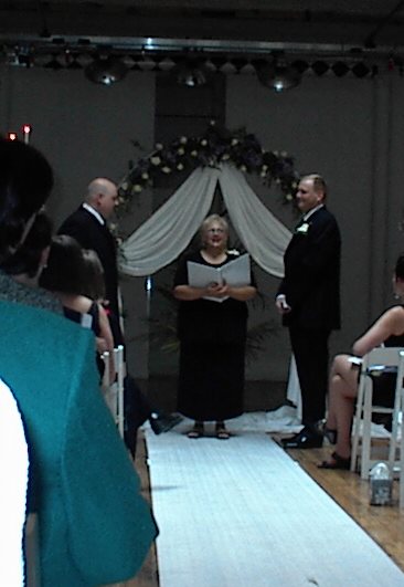 At the alter.