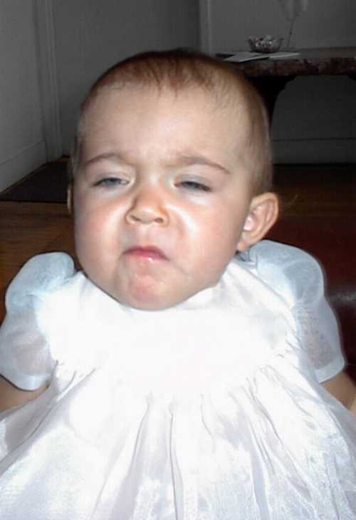 Kiera making a funny face.